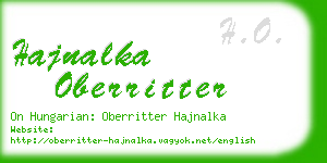 hajnalka oberritter business card